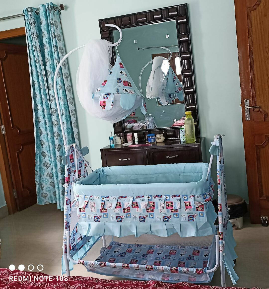 TOFO Premium NewBorn Baby Cradle and Bassinets ( Blue)