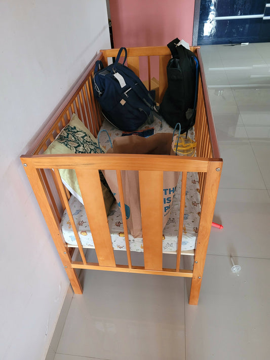 BABYHUG Malmo Wooden Cot, Dimensions: 120×60×10 cm