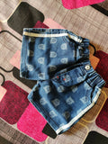 Denim Shorts with Baby Full Sleeves T-shirt and Dungree Set- Combo Of 3 - PyaraBaby