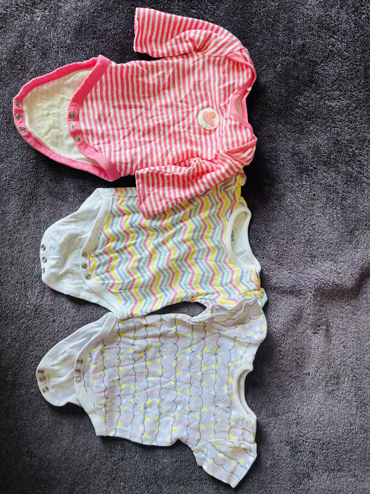 Newborn Baby Girl Rompers (Set of 3) - PyaraBaby