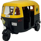 Auto Rickshaw Toy for Kids Pull Back Action Mini Auto Rickshaw Mini for Kids (Black, Yellow) ( Pack of 1) - PyaraBaby