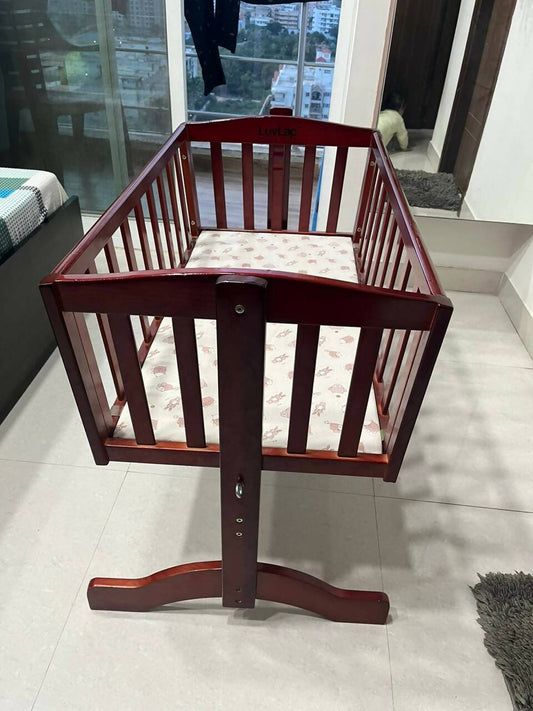 LUVLAP C-10 Wooden Cot with 2 Modes