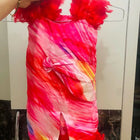 Soft Satin Based Cotton Dress with Feather Details. Mother-Daughter Twinning Outfits - PyaraBaby