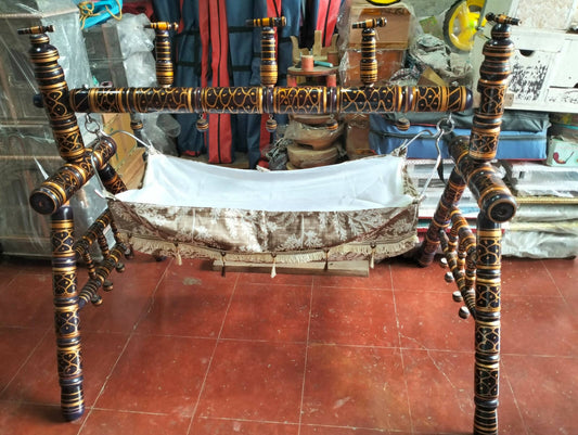 Wooden Full Rama Kada Cradle - PyaraBaby
