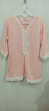 Beautiful Peach Color with White Color Stripes Cord Set for Baby Girl - PyaraBaby
