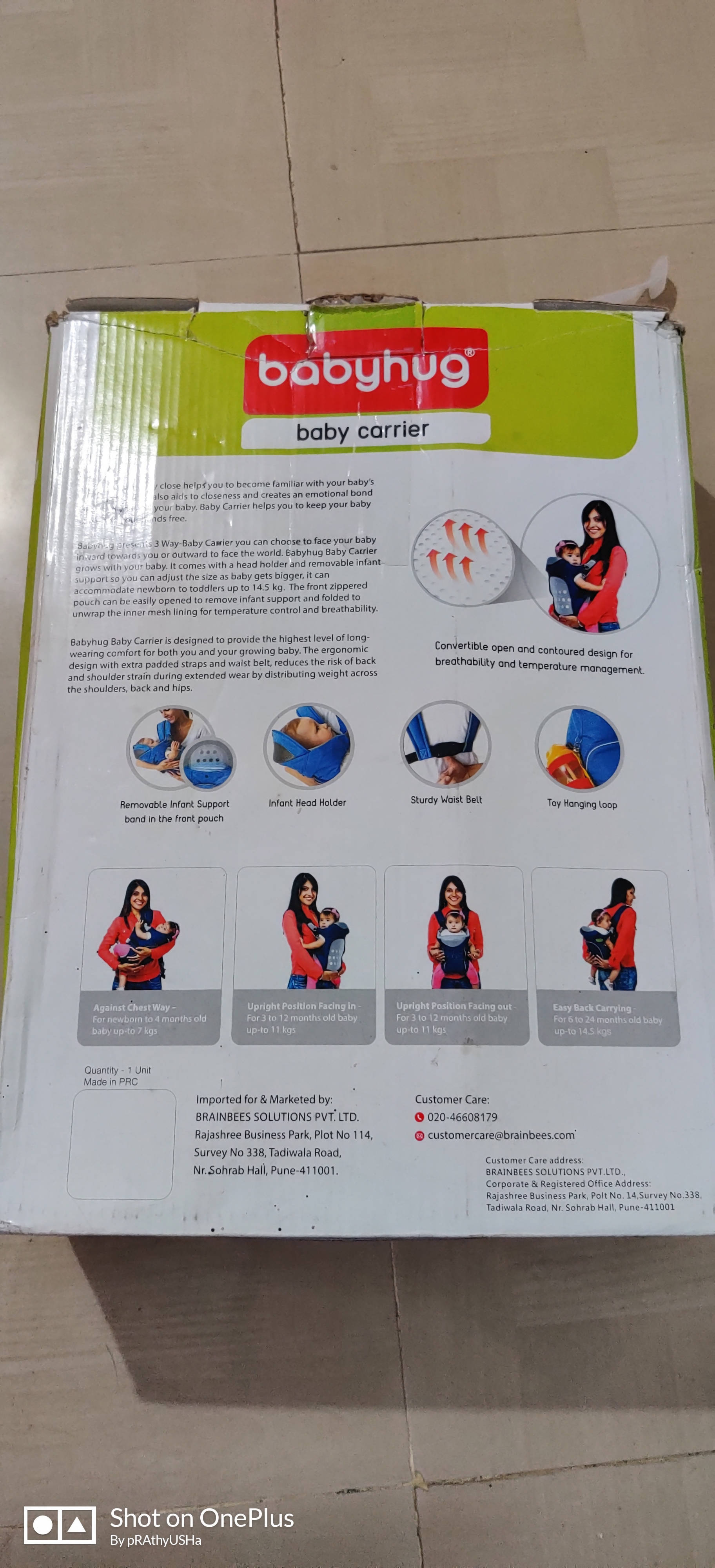 BABYHUG Baby Carrier - PyaraBaby