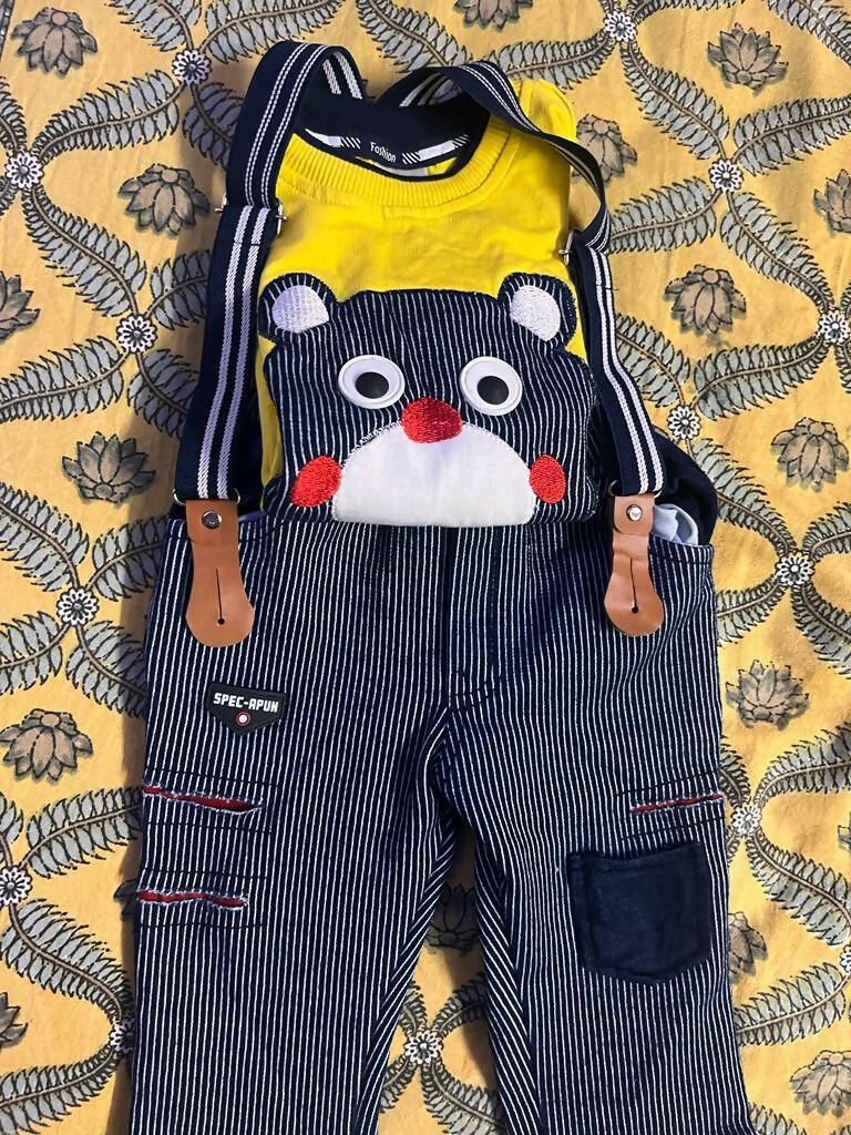 T- shirt and Jeans/Trouser with Suspenders For Baby Boy- Combo