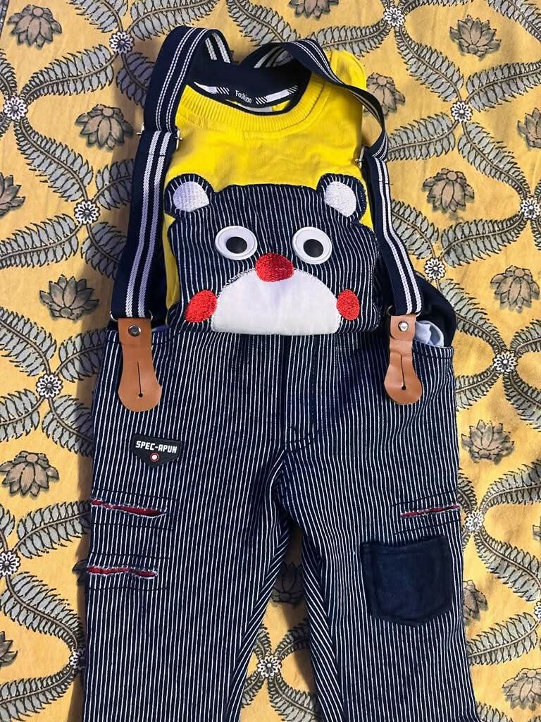 T- shirt and Jeans/Trouser with Suspenders For Baby Boy- Combo - PyaraBaby