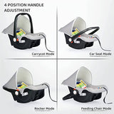 R FOR RABBIT Picaboo 4 in 1 Multi Purpose Kids Carry Cot, Infant Car Seat, Rocker & Feeding Chair - Rainbow