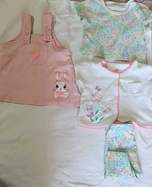 Elevate your baby's wardrobe with the KARROT 4 Piece Selling Set - comfort, style, and cuteness all in one!
