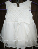 White satin frock - PyaraBaby