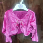 Beautiful Pink Floral Frock/Dress with Detachable Pink Jacket - PyaraBaby