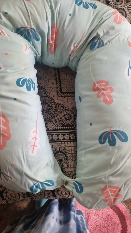 RABITAT Duo Motherhood Pregnancy cum Feeding Pillow - Multi-colour