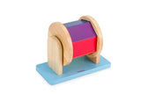The rainbow wooden spinner, a visually captivating and tactile toy designed to provide both entertainment and sensory stimulation - PyaraBaby