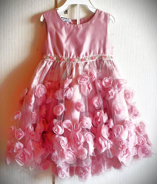 Beautiful Onion Pink Kids Frock - 2year - PyaraBaby