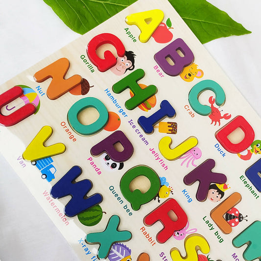 English Alphabets A-Z Educational Puzzle Board for Kids (Pack of 1)