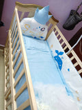 HUNY HUNY Super Comfy European Pinewood 12 in 1 Rocking Cot - Mosquito Net & Adjustable Stand with Baby Bed Bedding Set (Pack of 6), Dimensions: 123×66×100 cm - PyaraBaby