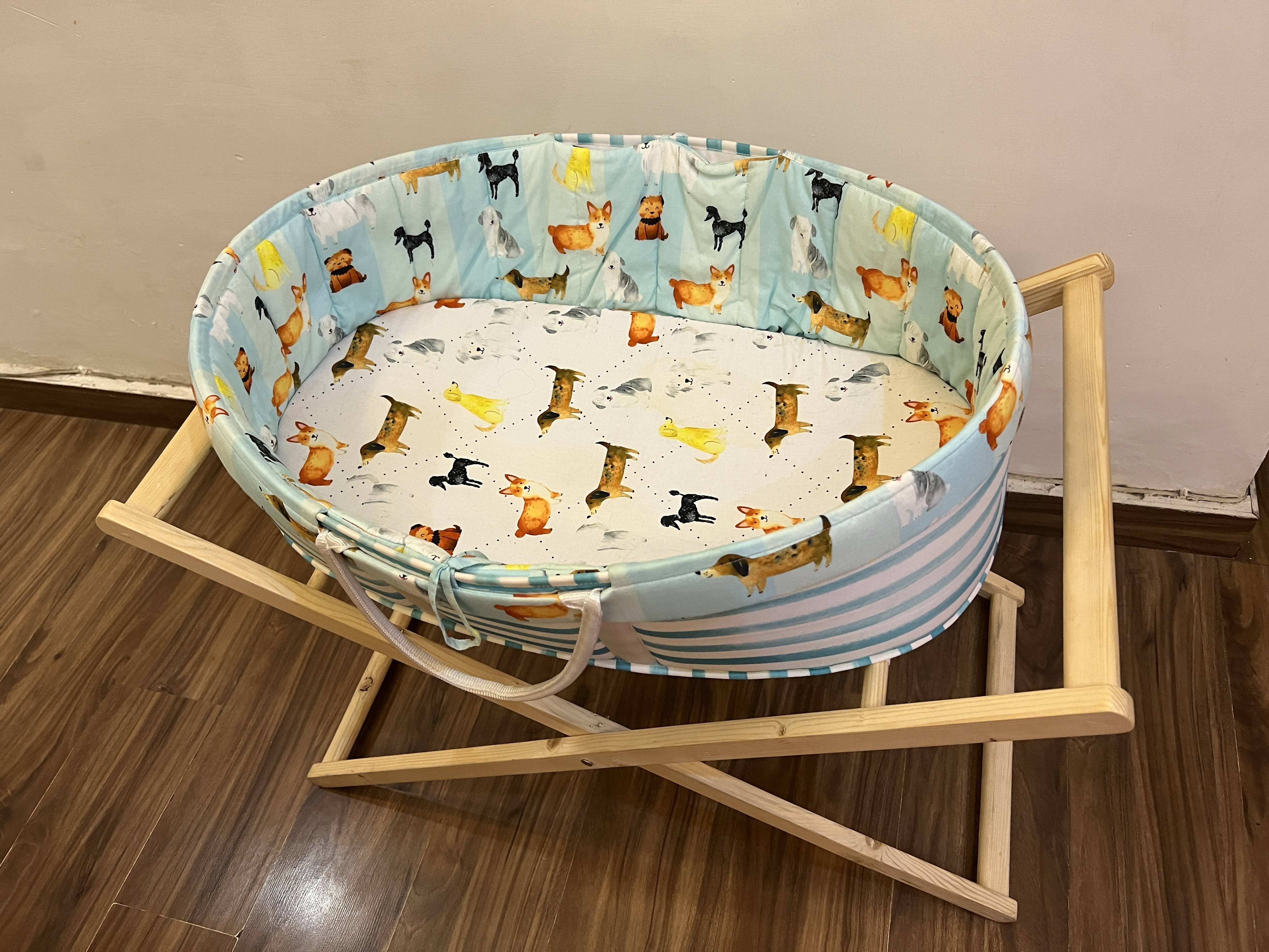 Woofington bassinet with stand for baby-Baby Jalebi - PyaraBaby