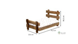 Apogee Baby Wooden Bed , Dimensions (L x W x H) (cm) 81.2 x 50.8 x 12.7