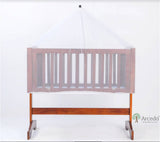 Clinton Baby Wooden Swing With Mosquito Net & Swing Stopper Knob Made With Non-Toxic Material, Dimensions- L 95.25 x B 50.8 x H 83.8 cm - PyaraBaby