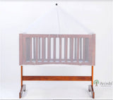Clinton Baby Wooden Swing With Mosquito Net & Swing Stopper Knob Made With Non-Toxic Material, Dimensions- L 95.25 x B 50.8 x H 83.8 cm