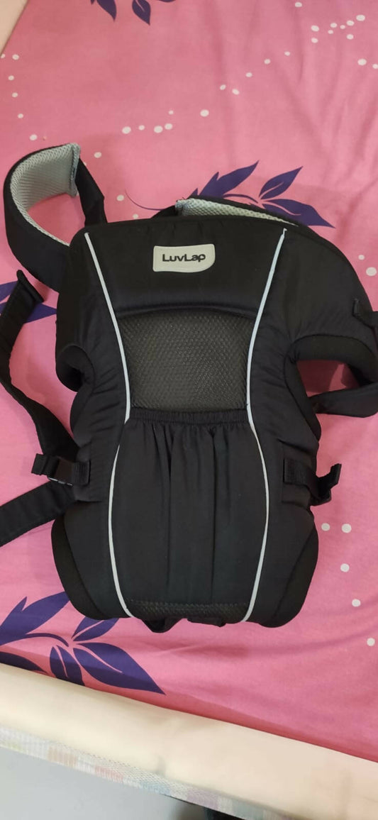 LUVLAP Blossom Baby Carrier - Black - PyaraBaby