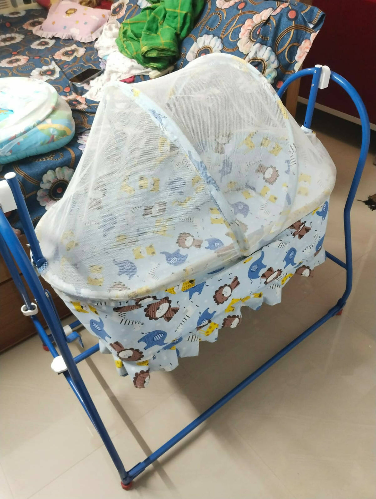 APPLE Baby Cradle for Baby - Blue