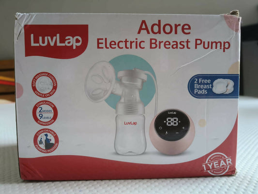 Experience hassle-free breastfeeding with the LUVLAP Adore Electric Breast Pump - includes bonus breast pads for added convenience!