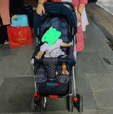 BABYGO Reversible Stroller/Pram - Polka Blue - PyaraBaby