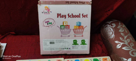 Woooden Alphabets and Numbers Puzzles Educational Learning Board Set