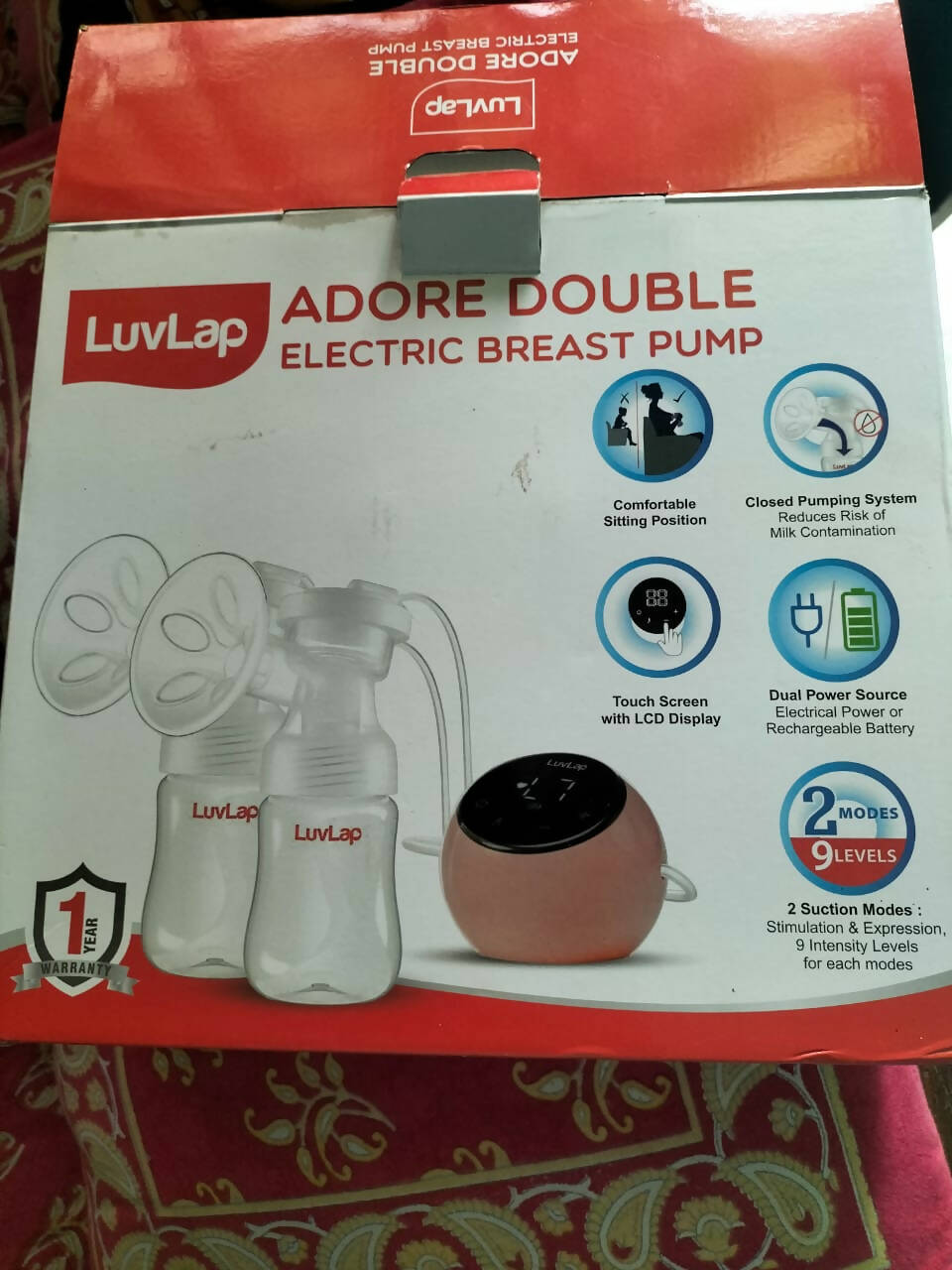 LUVLAP adore double electric breastpump