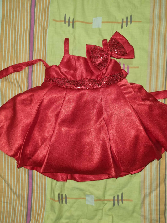 Pretty Red Frock/Dress for Baby Girl - PyaraBaby