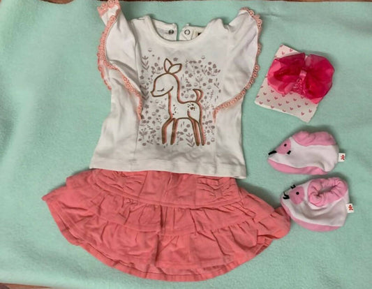 TOFFY HOUSE Midi & Top With Booties And Hairband - PyaraBaby