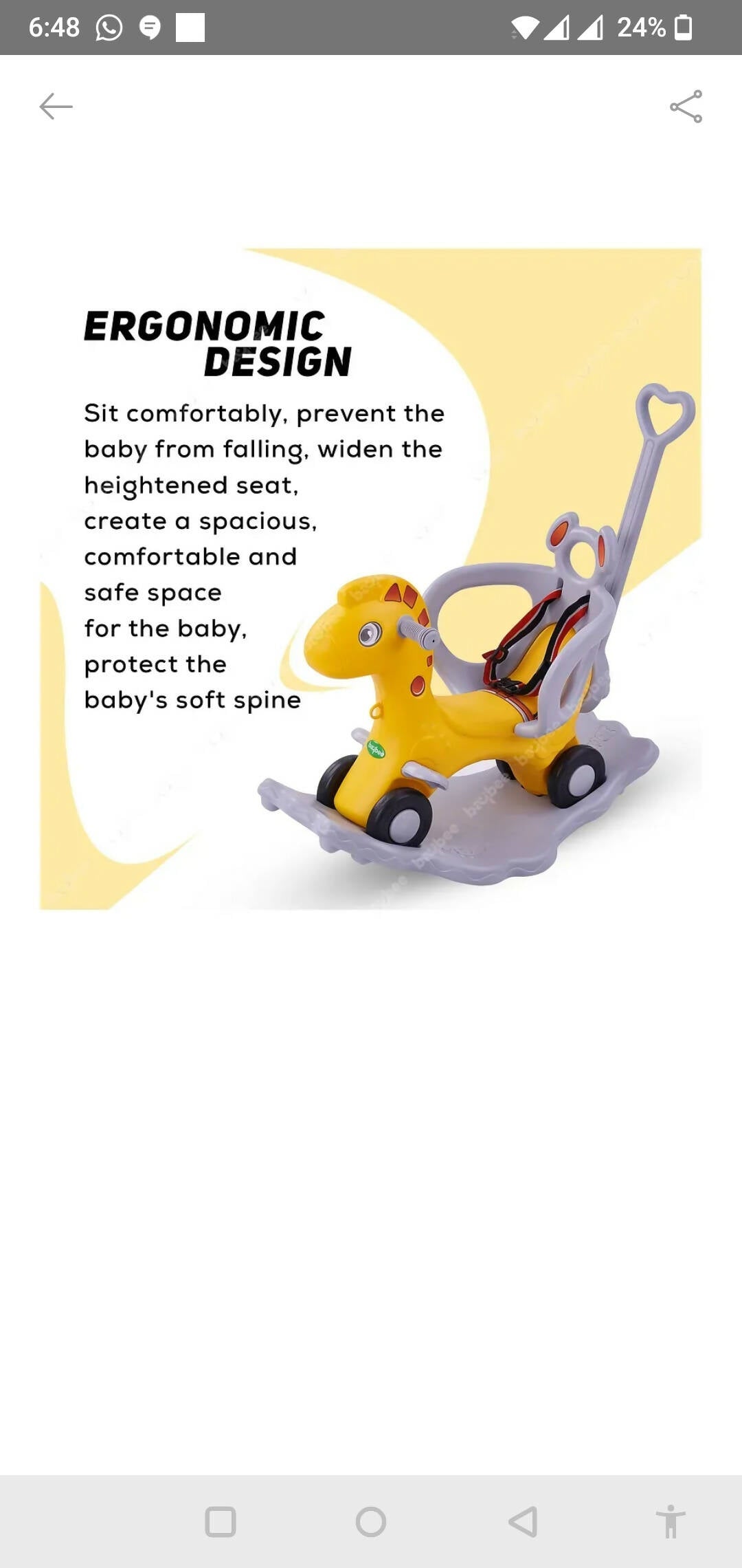 BAYBEE 2 in 1 horse rocker / Ride on - PyaraBaby