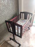R FOR RABBIT Dream Time Baby Wooden Cradle, Baby Cot Bed, Baby Crib for Newborn Bedding Set - PyaraBaby