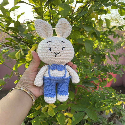 Crochet Bunny Boy - Blue - PyaraBaby