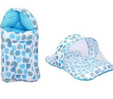 New Born Baby Mosquito Net Bed With Cushioned Pillow & Sleeping Bag