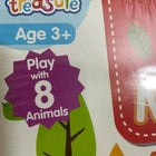 FUN TREASURE Fun with Magnet (Magnet sheets and flash cards) for 3+ years (Jungle Animal themed) - PyaraBaby