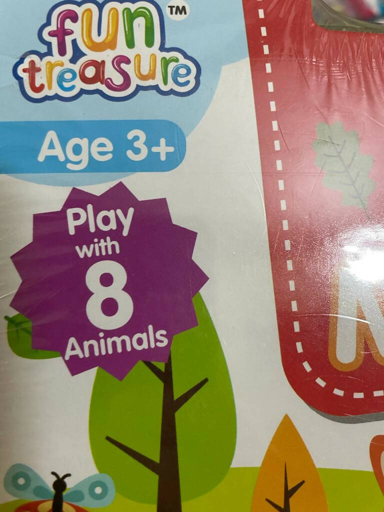FUN TREASURE Fun with Magnet (Magnet sheets and flash cards) for 3+ years (Jungle Animal themed)