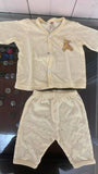 ZERO Cotton Interlock Full Sleeves Vests with pyjama Pack of 2 - Yellow & Peach - PyaraBaby