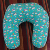 BABYHUG Feeding Pillow 100% Cotton Unicorn Print - Blue - PyaraBaby