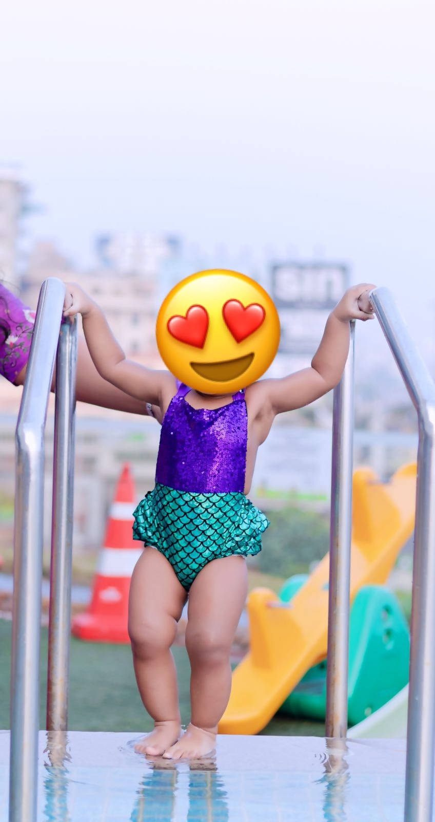 mermaid theme swimming costume for 1-2 year Girl - PyaraBaby