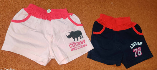 REDTAG shirt with bow + 2 shorts - PyaraBaby