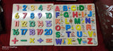 Woooden Alphabets and Numbers Puzzles Educational Learning Board Set - PyaraBaby