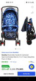 MEE MEE Reversible Handle & Cushioned Seat, Comfortable Ride Stroller/Pram - Blue