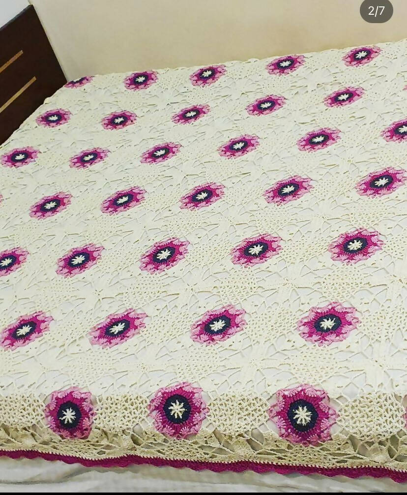 Handmade Customized Crochet Bedsheet