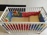 Wooden Baby cot/Crib - White, Dimensions:- L49×B25×H34 Inches - PyaraBaby