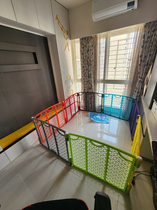EVENFLO Versatile Play Space / Play pen, Multi Color 6 + 2 pieces, Dimensions: 170×170 cm
