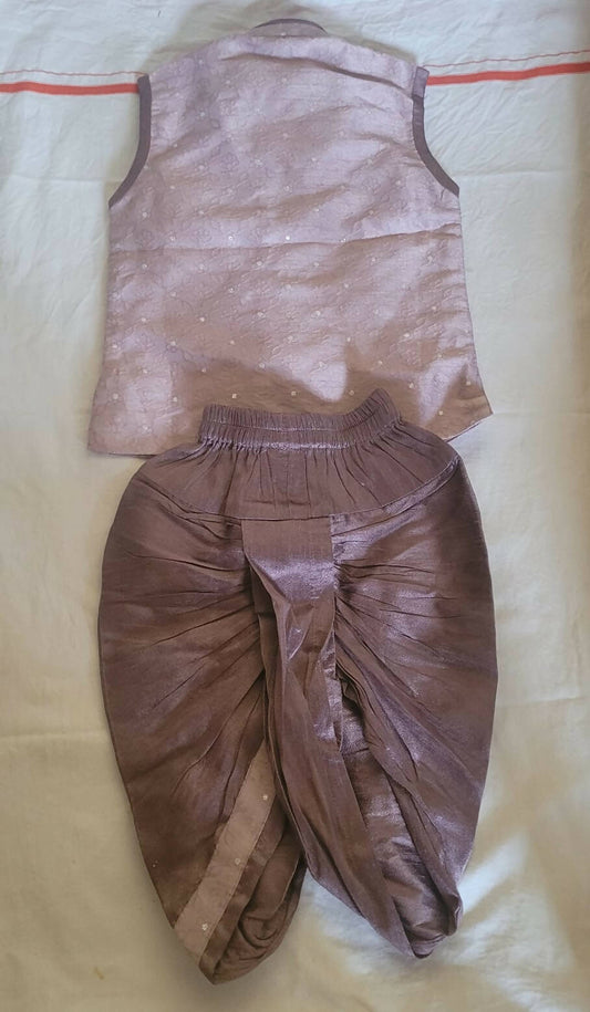 Elevate your little prince's style with the DUPER Dapper Kurta and Dhoti Set - where tradition meets charm for special celebrations!